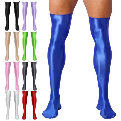 Mens Underwear Stretchy Stockings Stay-ups Pantyhose Sexy Nightclub Socks High